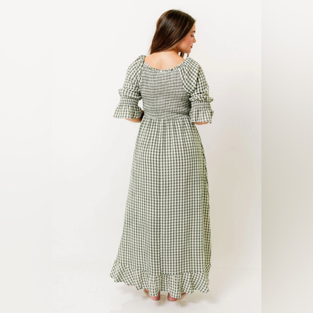 Worth Collection Sienna Gingham Maxi Dress - Picture 3 of 4
